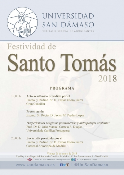 Festividad de Santo Tomás 2018