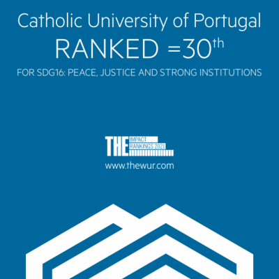 Católica no TOP 30 mundial no ODS 16 pelo THE Impact Ranking
